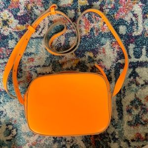 J. Crew SUMMER Neon Orange Camera Bag